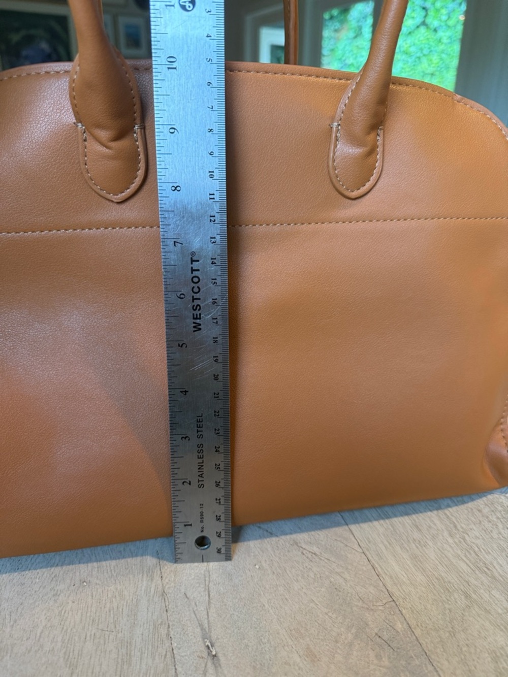 Leather Handbag in Camel / Tan NWOT - Picture 9 of 11